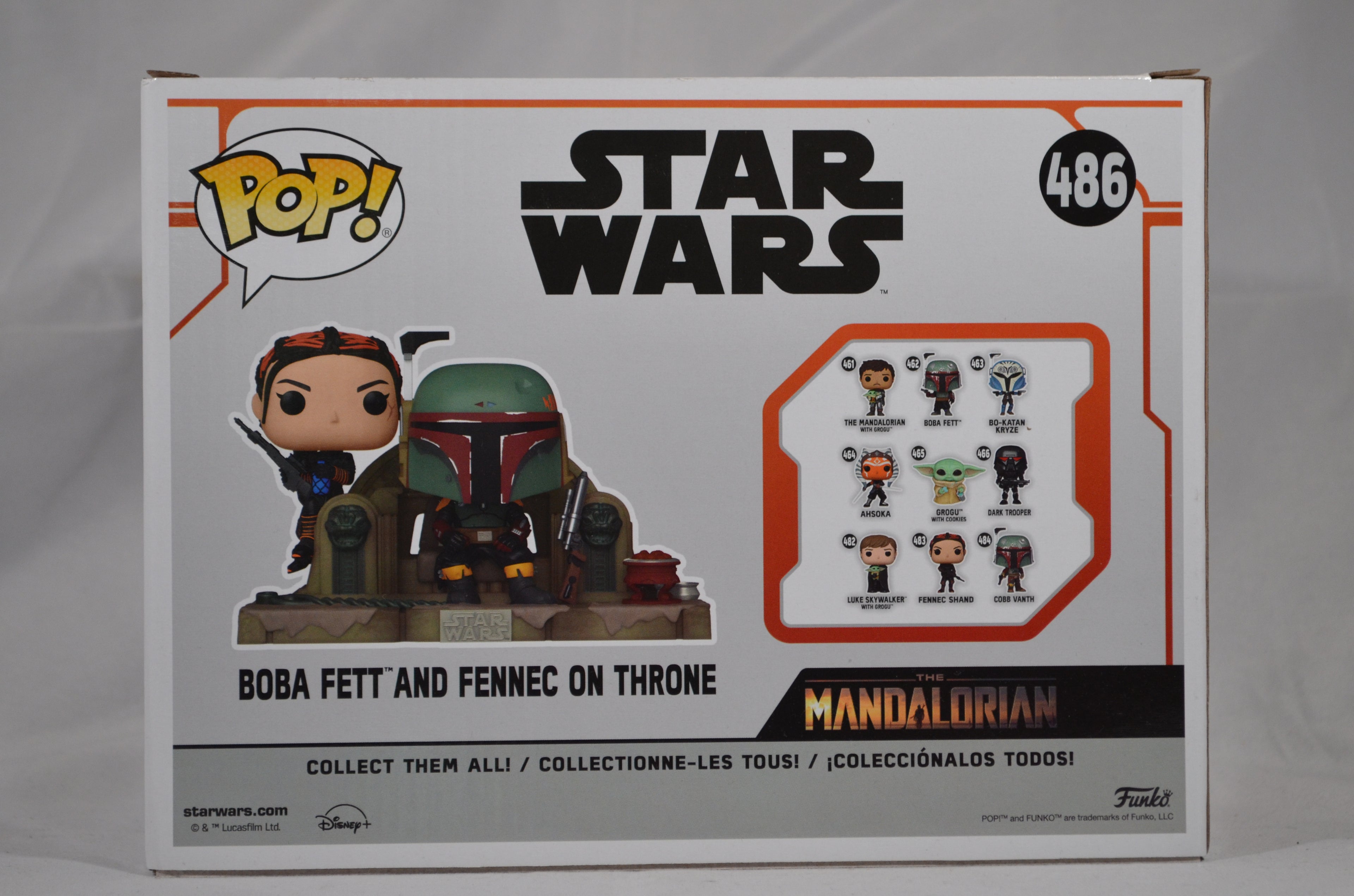Pop Boba Fett and Fennec on Throne 486