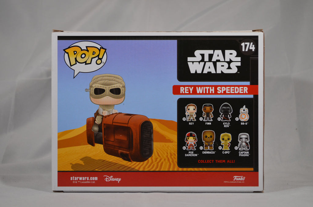 Pop Rey w/ Speeder 174 Funko 2017 Galactic Convention Exclusive