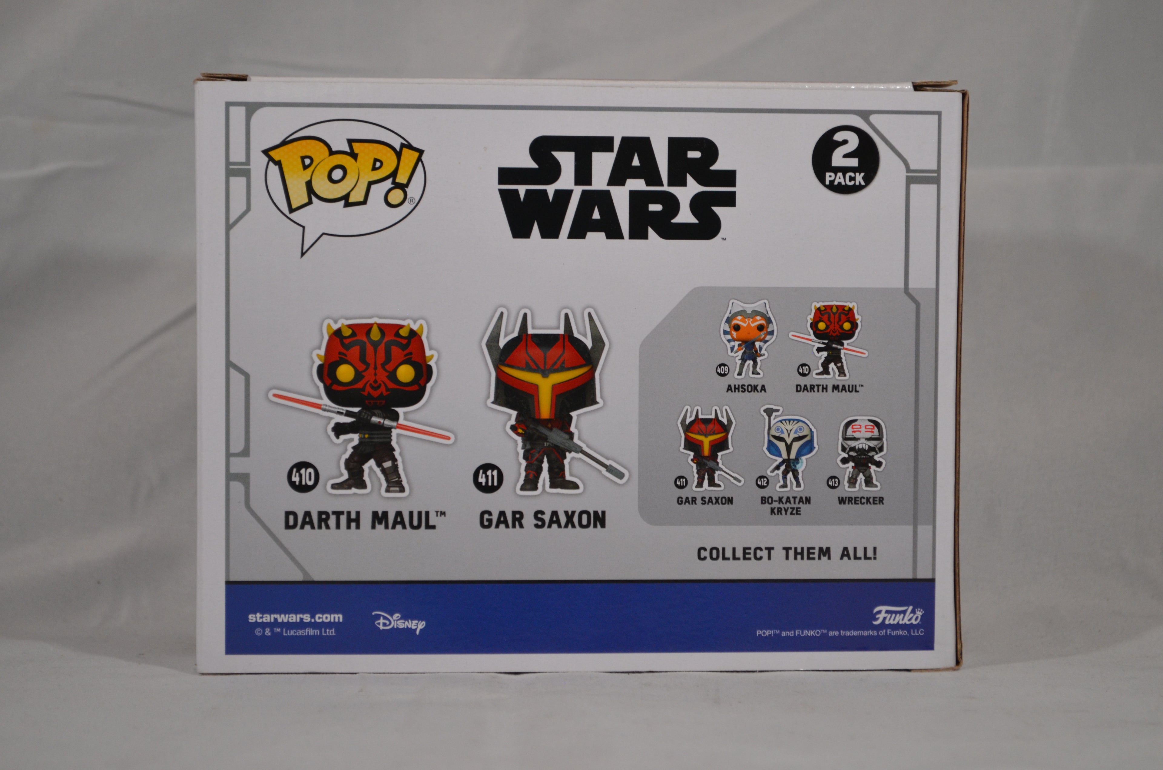 Pop Darth Maul & Gar Saxon 2 Pack Funko 2023 Target Con Exclusive Glow in the Dark LE