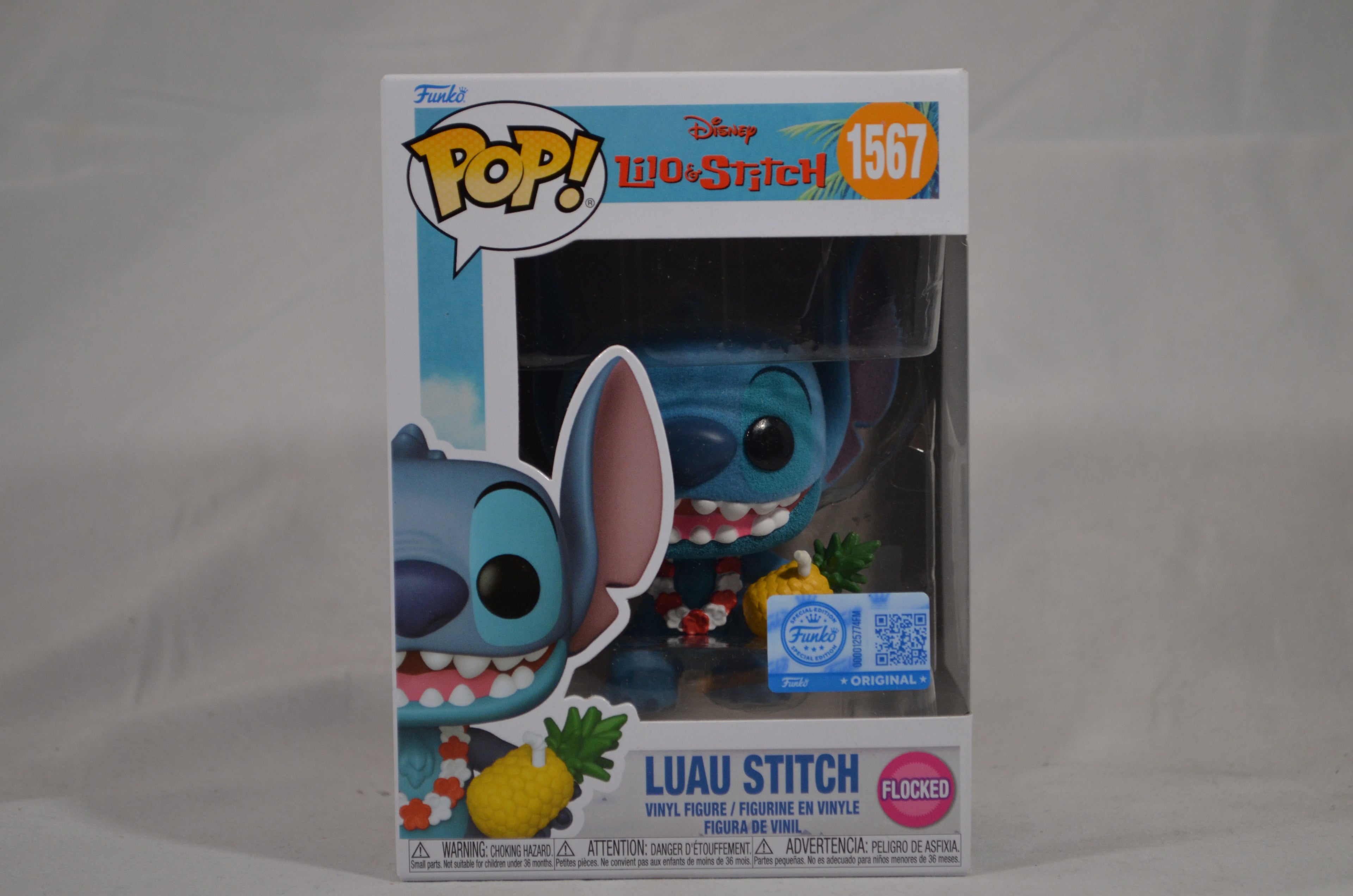 Pop Luau Stitch 1567 Flocked Funko Special Edition